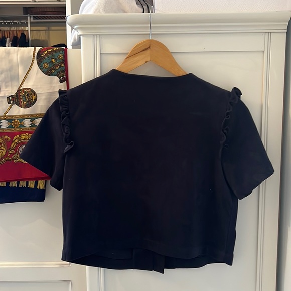 Zara Navy Blue Women's Sweater Crop Cardigan - Picture 9 of 11